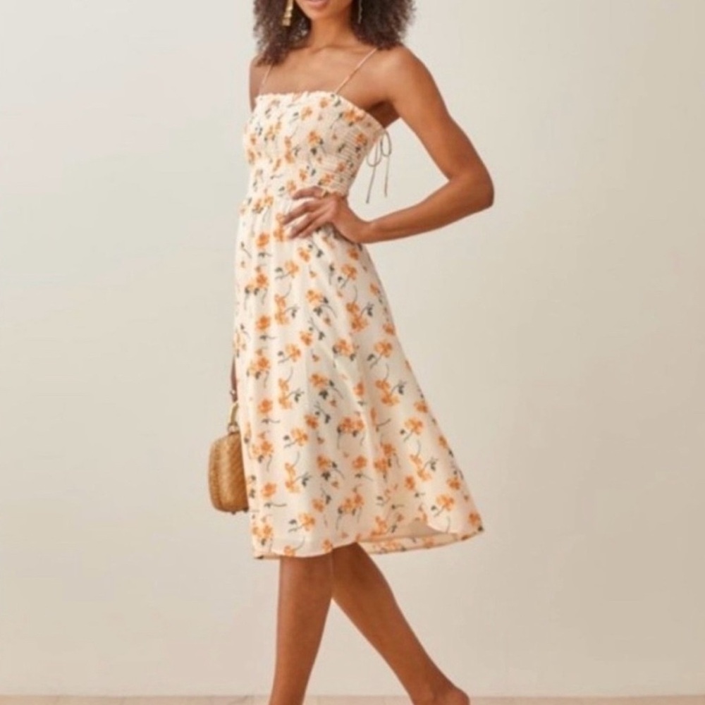 NWT Reformation Sable Floral Dress in Limomada
